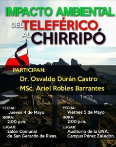 Impacto ambiental del Teleferico al Chirripo