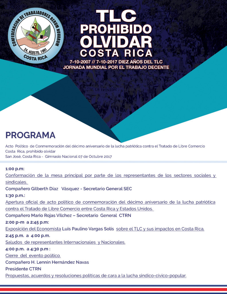 TLC prohibido olvidar Costa Rica