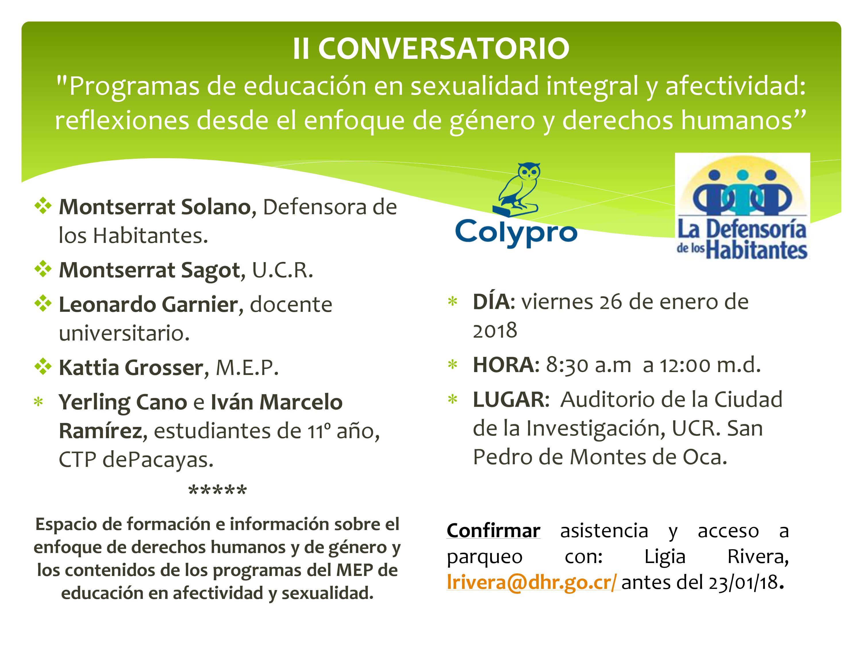 Colypro Organiza Conversatorio Sobre Programa De Educacion En