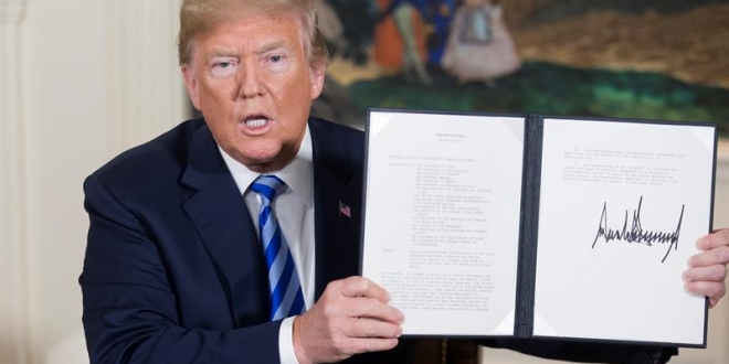 Foto extraída de nota de prensa (ElPais.cr) titulada "Obama tacha de “error grave” decisión de Trump de salirse del acuerdo nuclear".