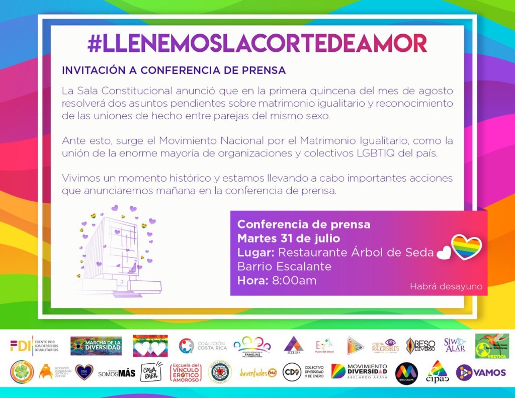 Movimiento Nacional por el Matrimonio Igualitario inicia acciones